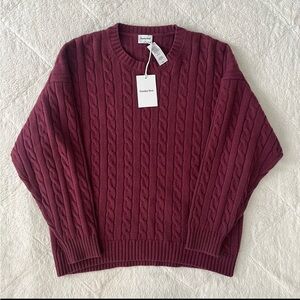 Aritzia❣️Peggy sweater merino wool spiced burgundy